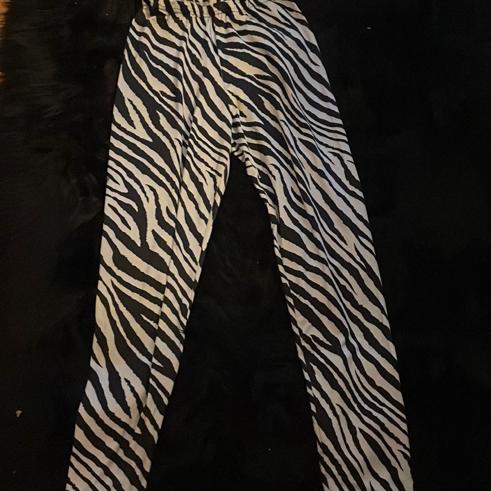 Zebra Print Stretch Leggings XL